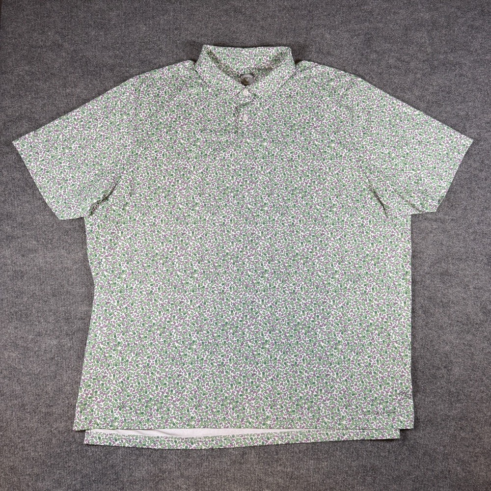 Callaway Golf Opti-Dri Polo Shirt Mens 3XL Tropical Fruit Avocado Cherry Orange